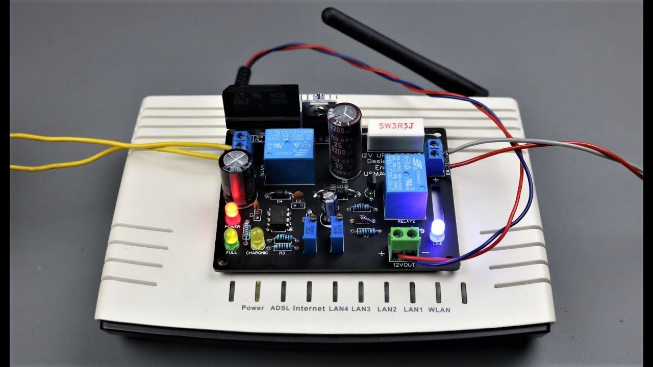 Как сделать полностью автоматический ИБП 12 В для интернет-роутера/Wi-Fi (V1.0)