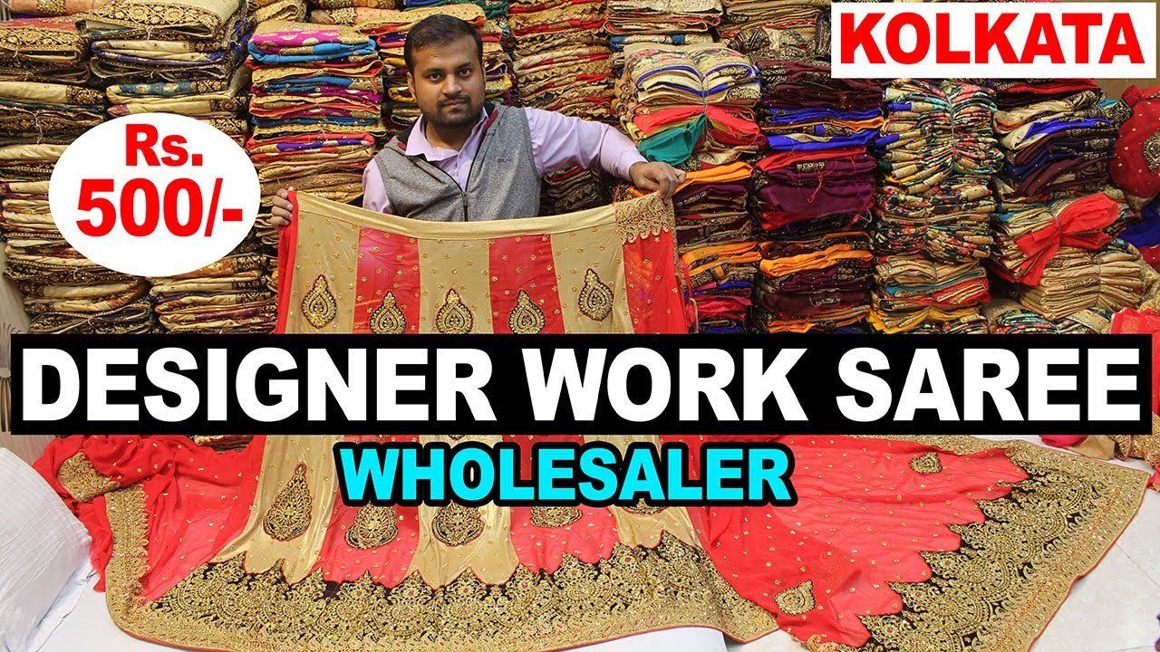 DESIGNER KOLKATA WORK SAREE WHOLESALER IN KOLKATA