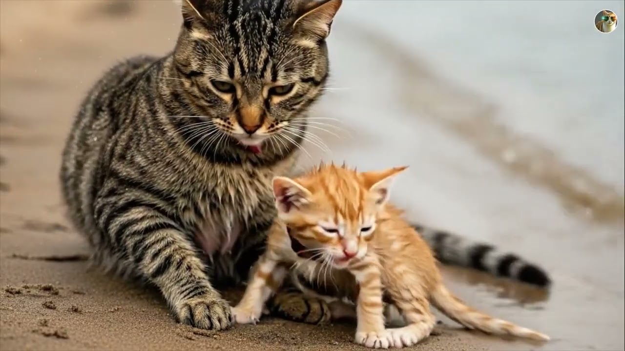 Mama Cat Trims Fur on the Farm and Makes Tiger Hat For Kittens At Home🐾🎩🐯