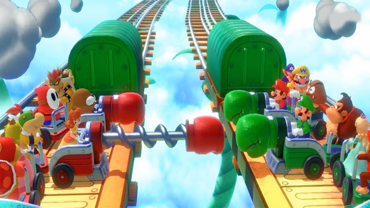 SUPER MARIO PARTY All Team Minigames - Team Mario VS Team Monty Mole