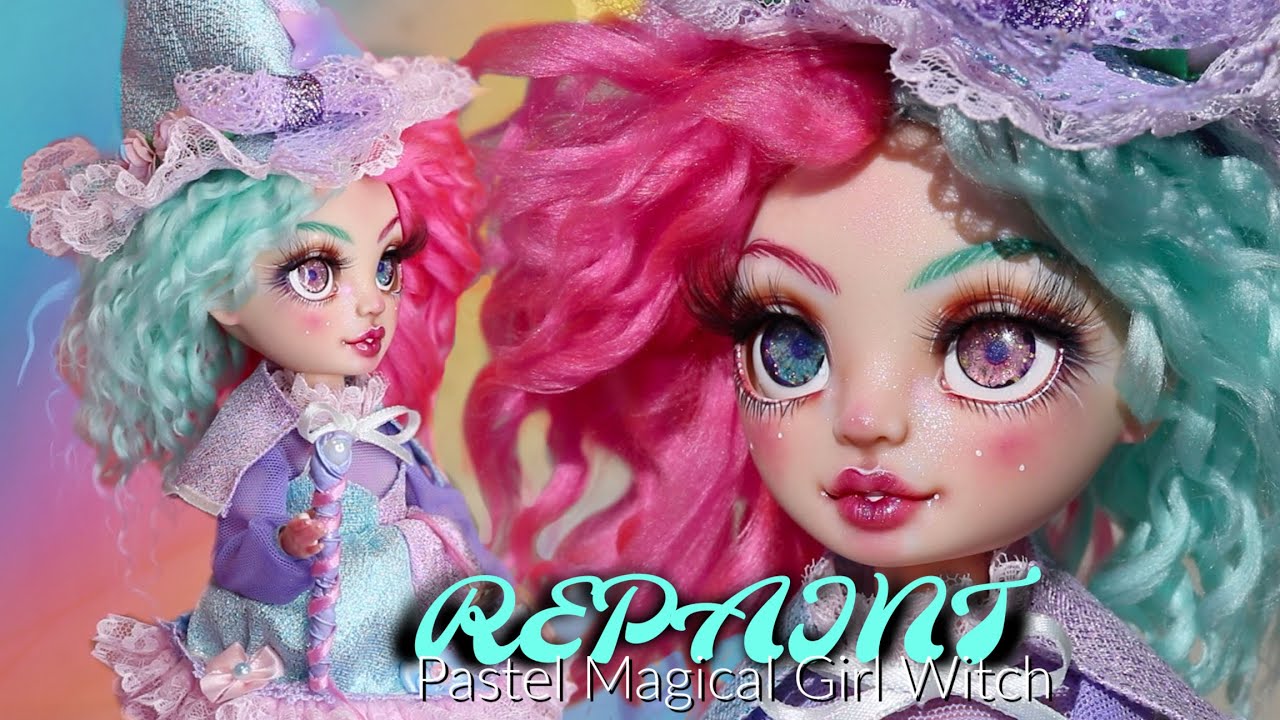 ПЕРЕКРАШИВАЙ! Учебник по изготовлению куклы Rainbow High Poppy Rowan Pastel Magical Girl Witch OO...