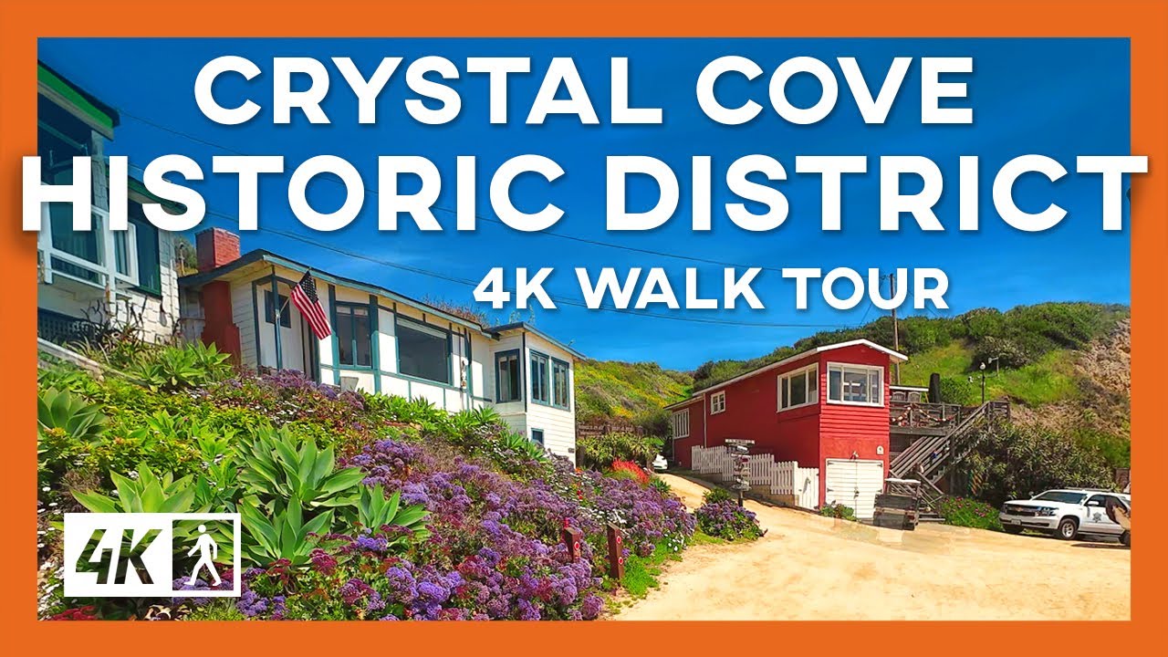 Crystal Cove Historic District Tour 4K - Vintage Beach Cottages, Boardwalk & Ocean Views