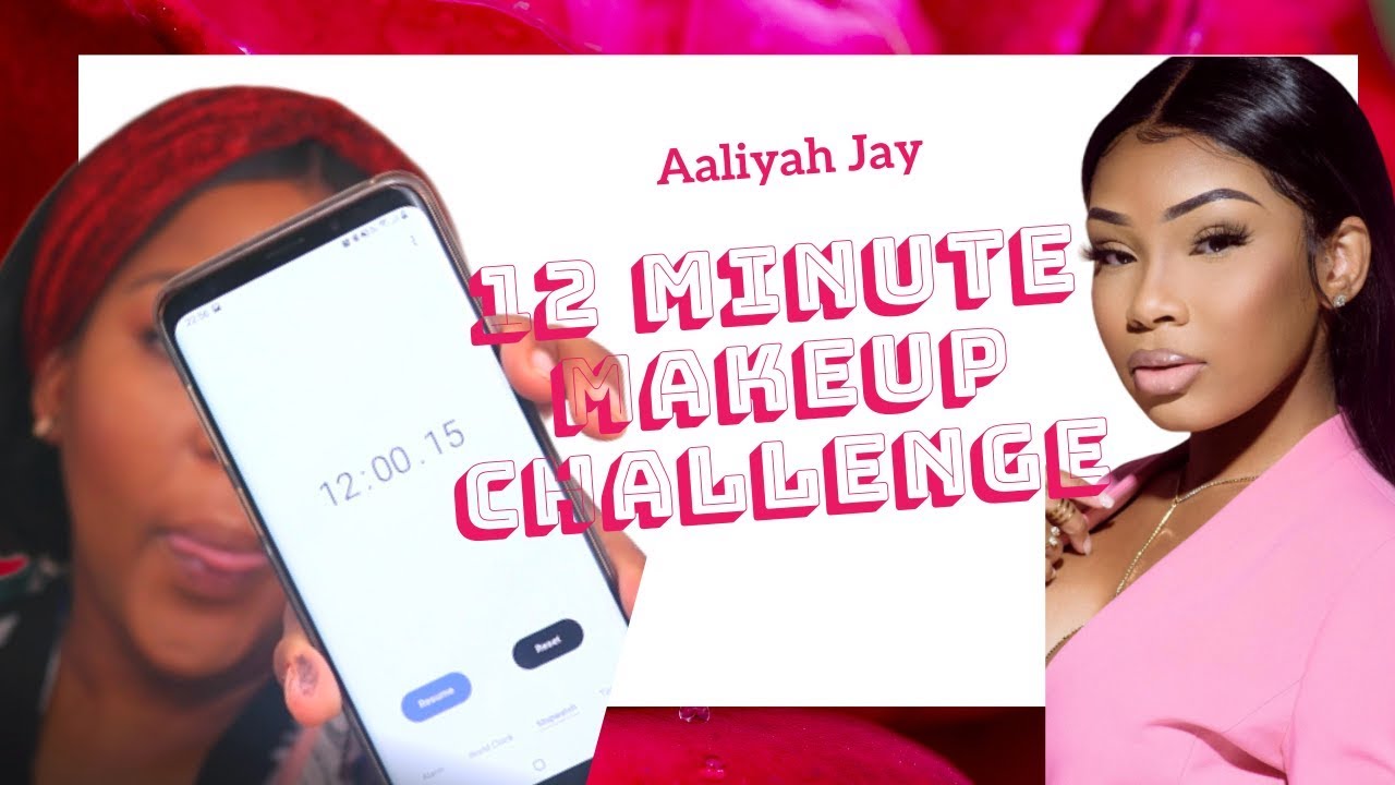 12 MINUTE MAKEUP CHALLENGE.. CAN I DO WHAT AALIYAH JAY DID?? | Melo Moikangwe