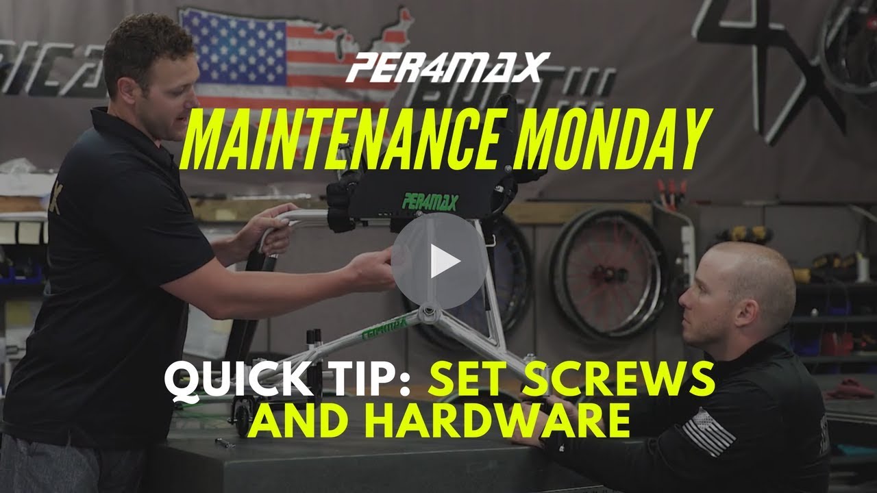 Per4max Quick Tip: Set Screws and Hardware on your Wheelchair