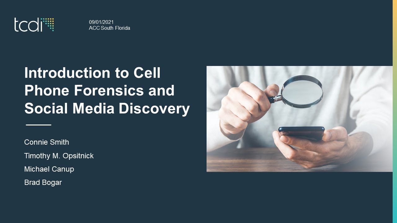 Introduction to Cell Phone Forensics and Social Media Discovery