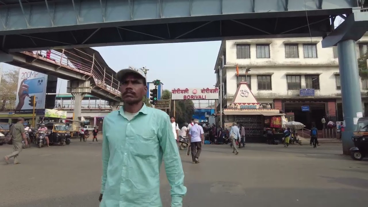 Borivali Station SkyWalk Stock Video| Copyright Free Video| Royalty-Free Stock Video | First Footage