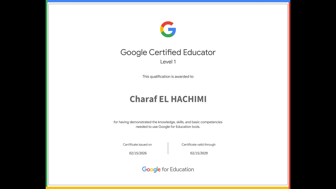 ورشة تكوينية: شهادة معلّم معتمد من Google – المستوى الأول