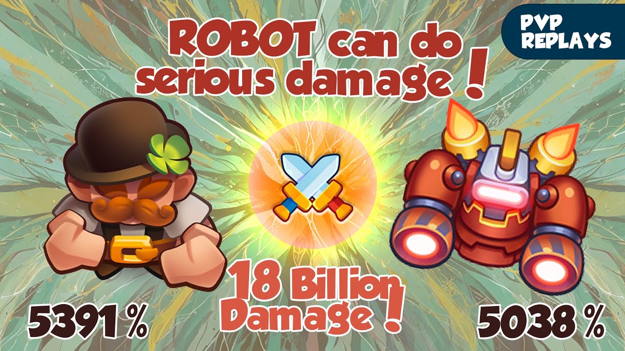 Robot 18 Billion Damage vs Bruiser (lvl 11)! PVP Rush Royale