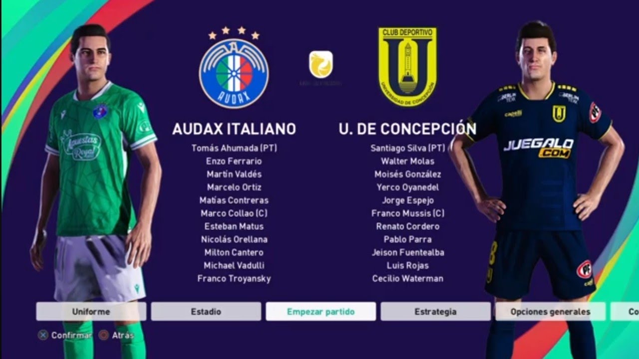 Chile Pes Aura Ps4 / Audax Italiano vs Universidad de Concepción/ Liga Itau 2026