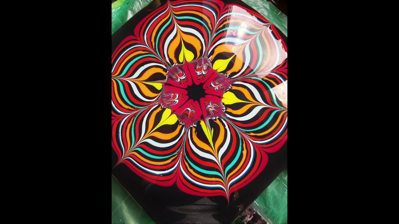 295 CUP BOTTOM WITHOUT PAPER NAPKIN #AcrylicPouring #cupbottompour