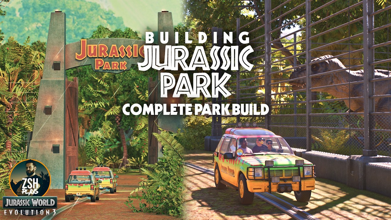 Building ALL of Jurassic Park in Jurassic World Evolution 3! | Supercut