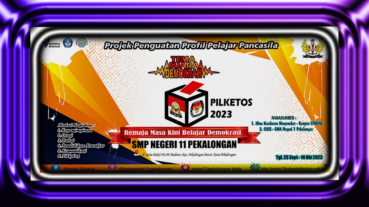 Projek P5 Tema Suara Demokrasi SMPN 11 Pekalongan