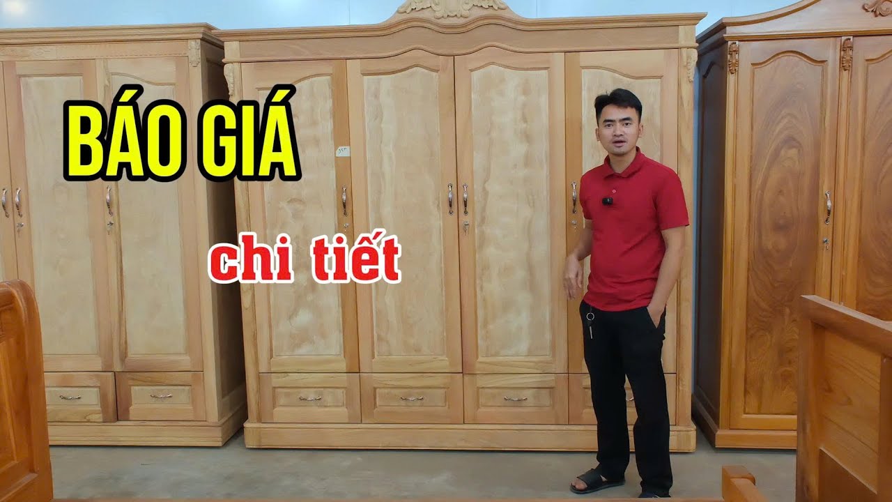 BÁO GIÁ - 4 cây tủ áo Gõ Đỏ mộc tại xưởng Mộc Nam Huy. lh 0948086889