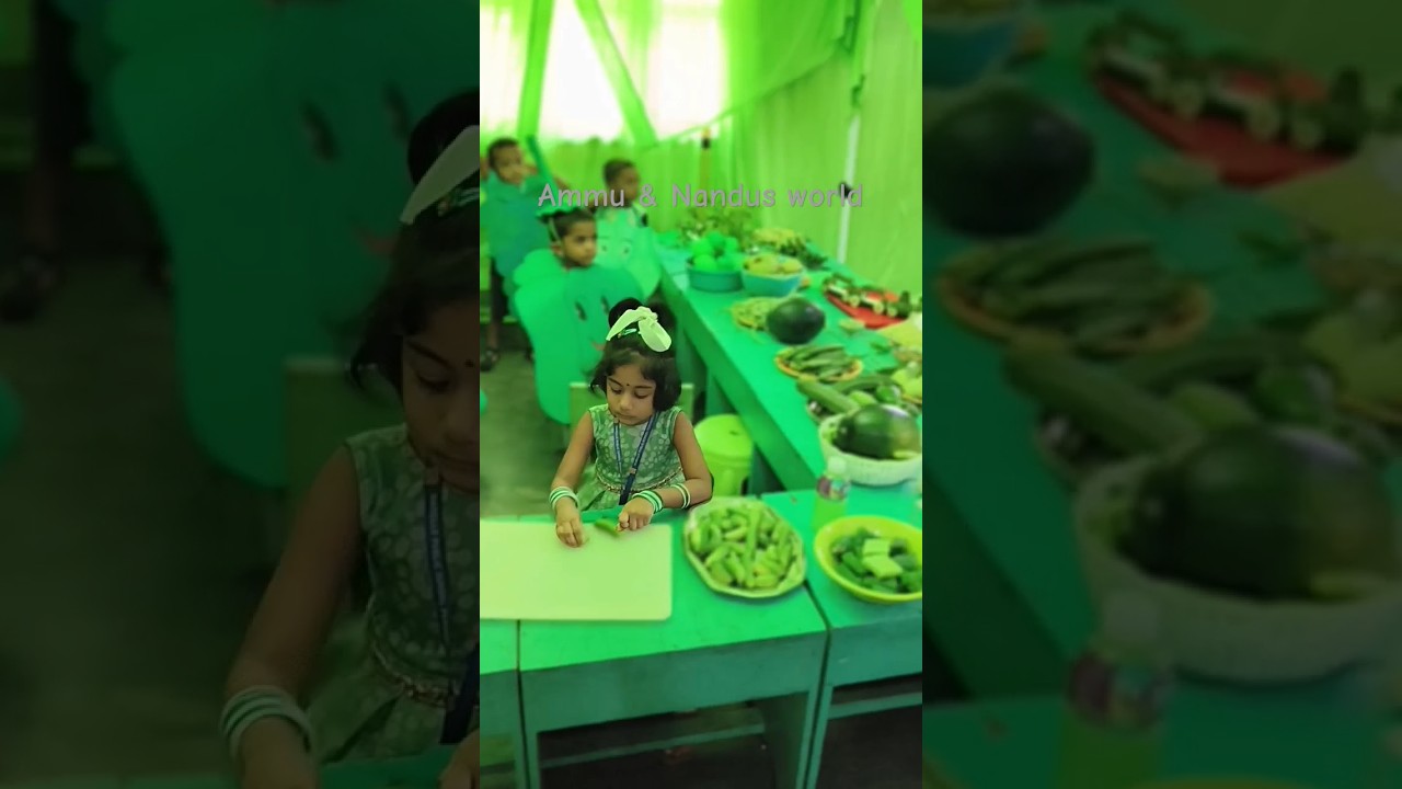 Colours day celebration 💚 Green theme @Marello Public School #shortsfeed #green  #coloursday