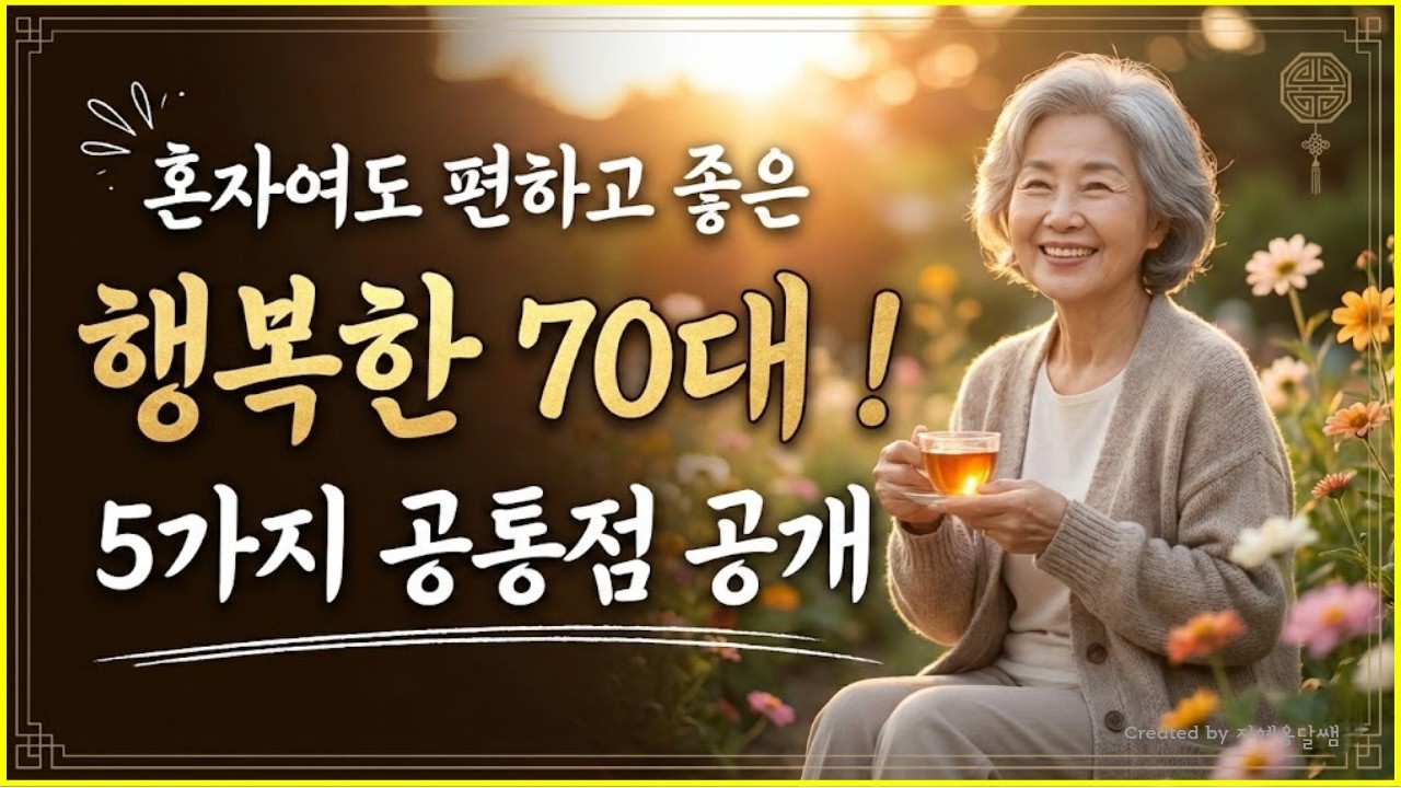 70대..혼자여도 가장 행복한 사람들 5가지 공통점  | 시니어지혜 | 노년지혜 | 지혜 | 지혜옹달쌤 | 인생명언 | 오디오북