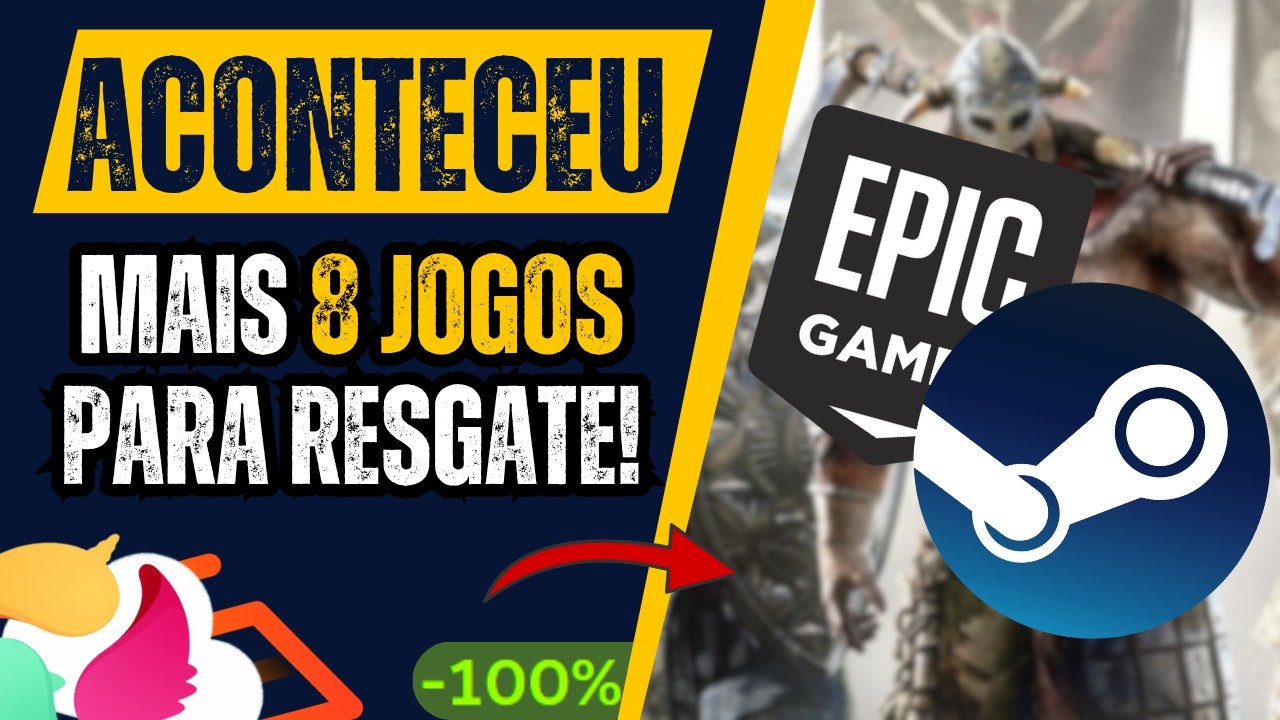 VOA! 8 JOGOS para RESGATE GR&Aacute;TIS, JOGOS BARATOS com CASHBACK, PROMO&Ccedil;&Atilde;O STEAM e ofertas Square Enix