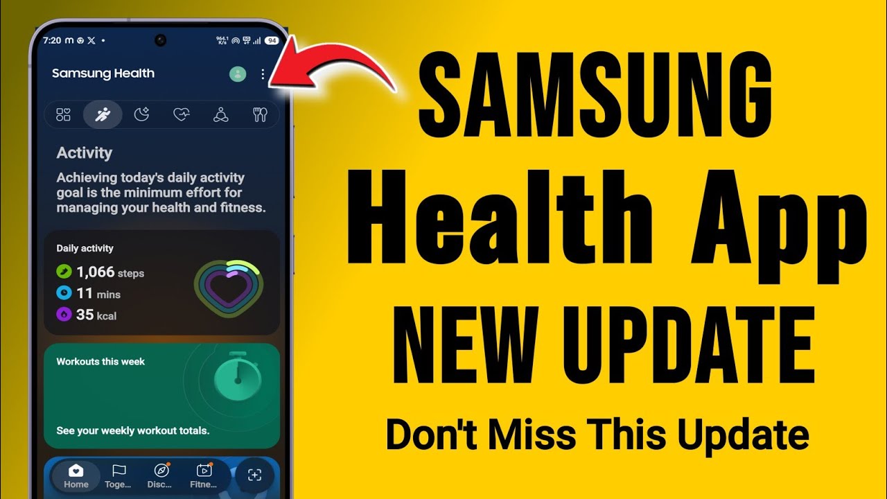 DON'T MISS THIS UPDATE - SAMSUNG HEALTH APP NEW UPDATE 