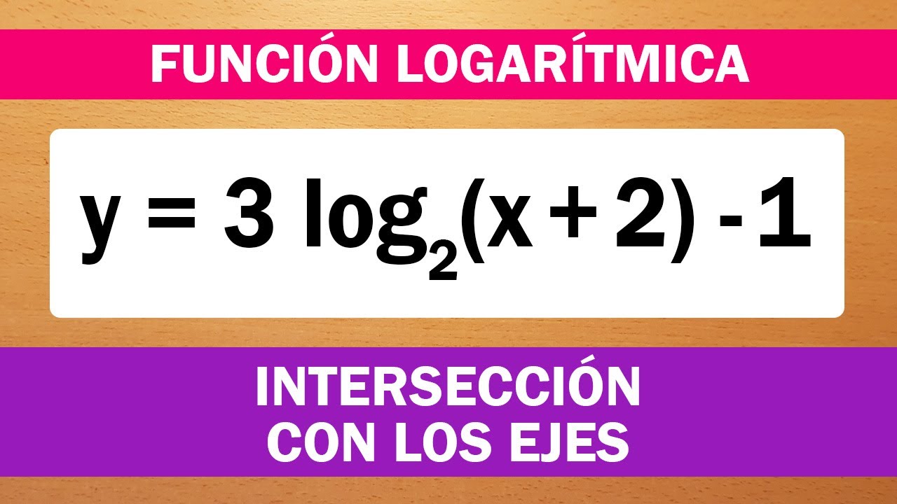 INTERSECCIÓN CON EJES (X,Y) | FUNCIÓN LOGARÍTMICA