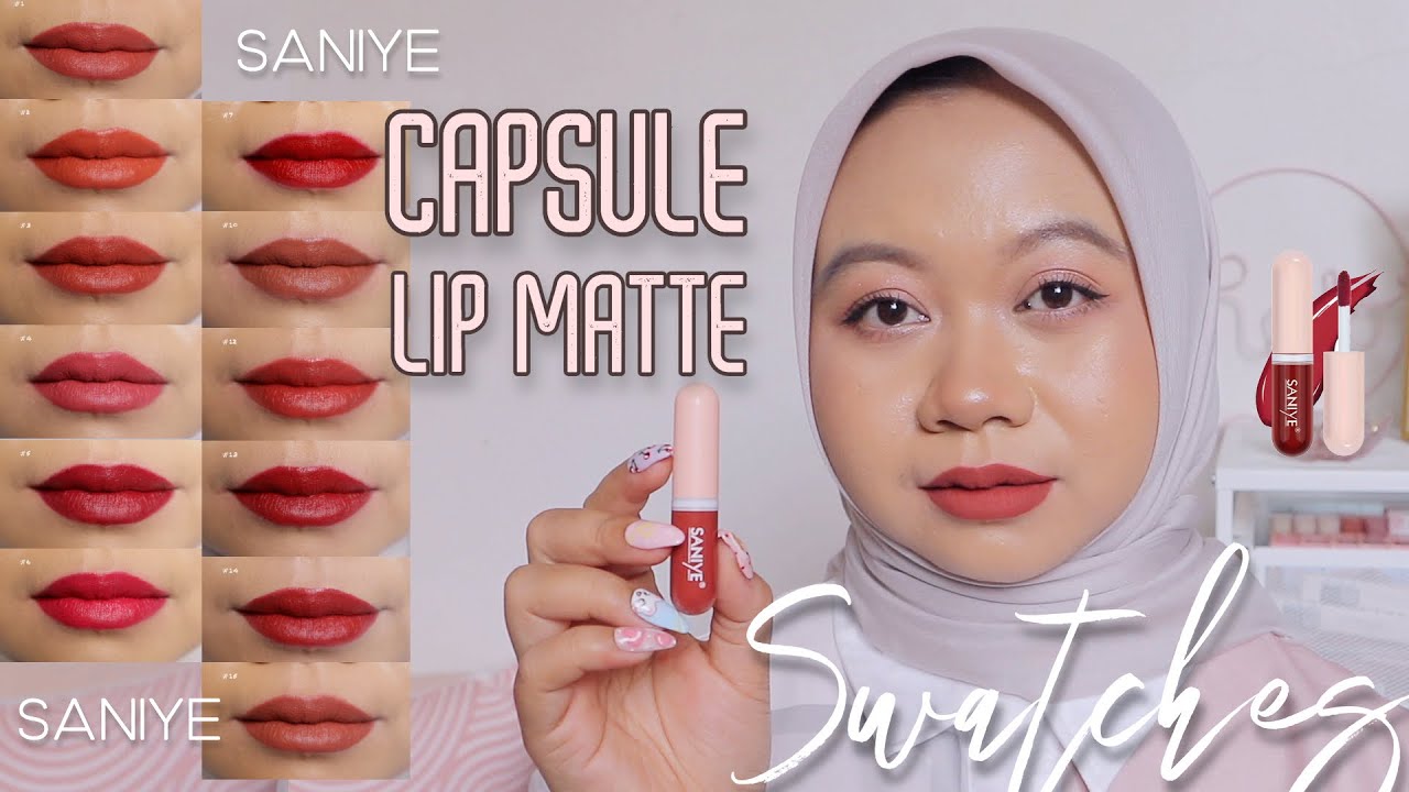 SANIYE MINI CAPSULE LIP MATTE SWATCHES 12 COLORS