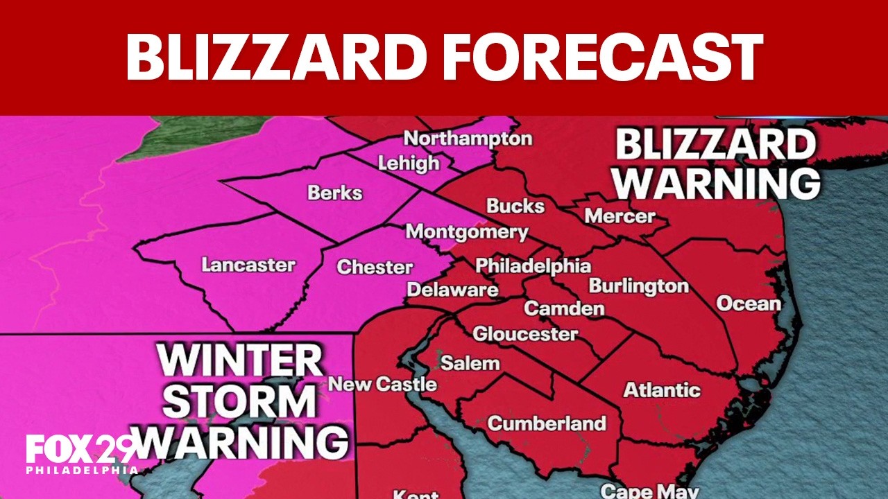 Snow storm forecast: Philly area expected to get 8 to 12 inches of snow amid blizzard warning