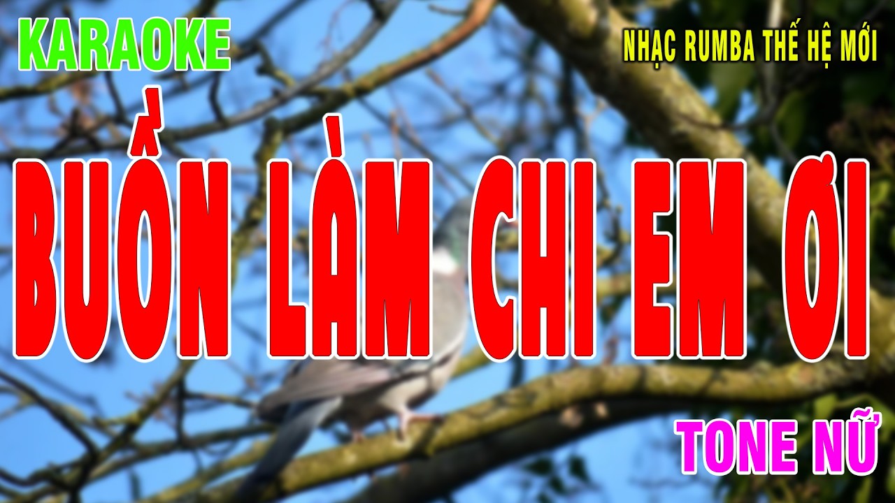 Karaoke Buồn Làm Chi Em Ơi Rumba Tone Nữ ~ Lá Xanh Rồi Cũng Phai Màu | Nhạc Rumba Thế Hệ Mới