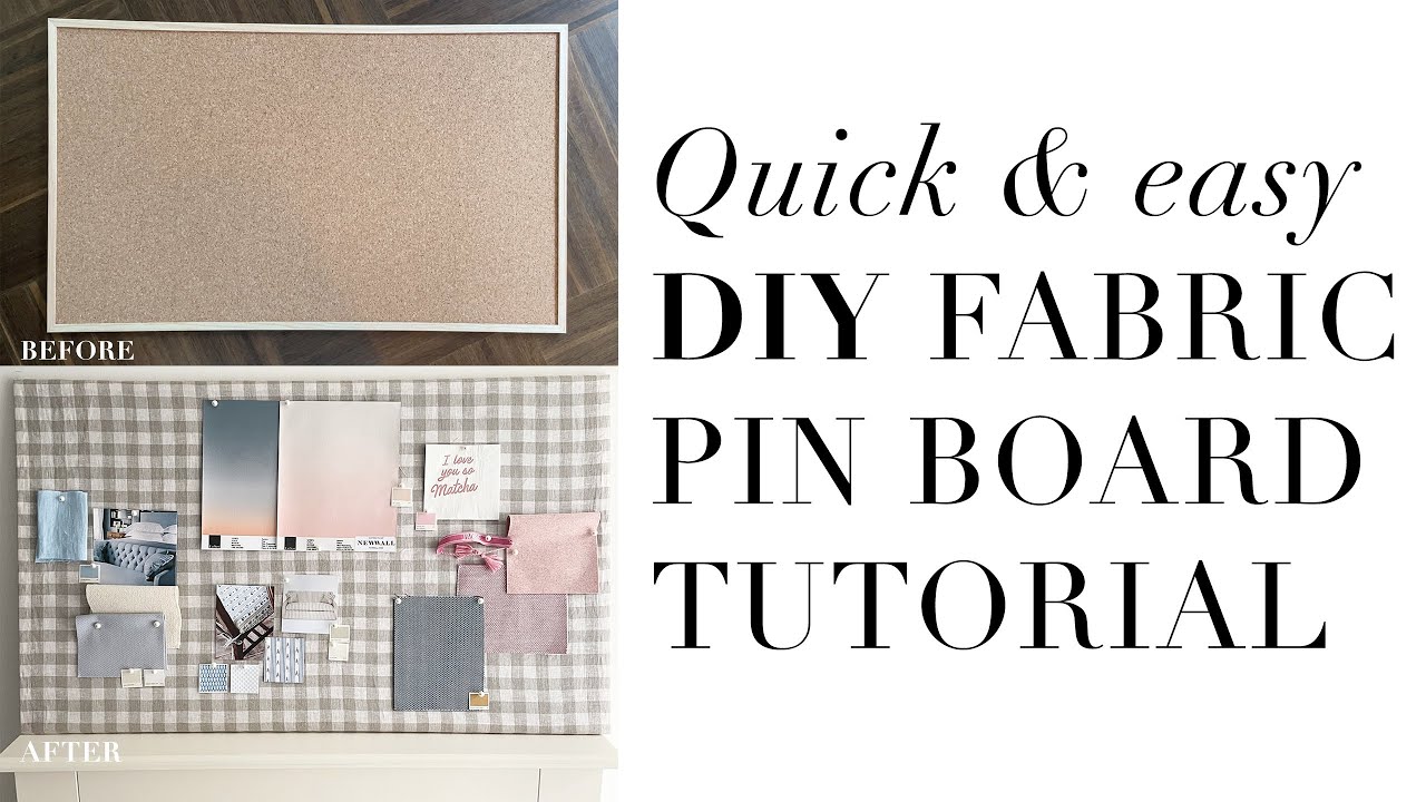 DIY Bulletin Fabric Cork Board How-to Tutorial