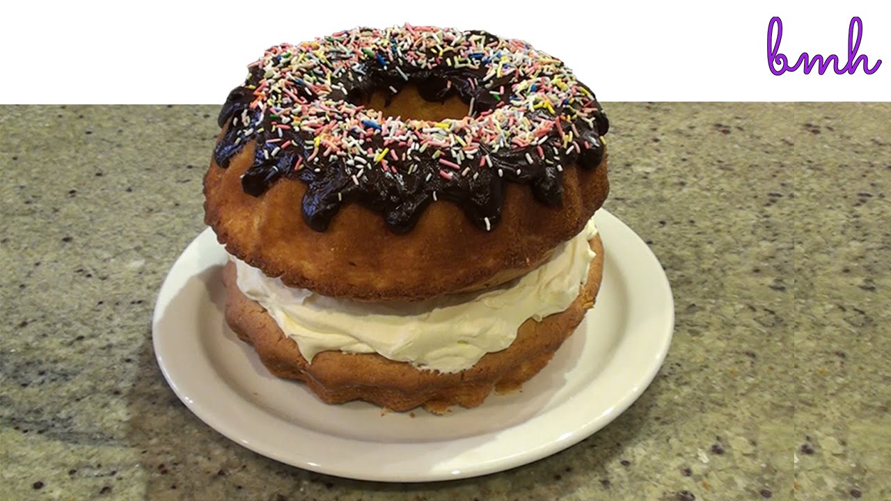 Chocolate Iced Doughnut Cake | Bake Me Happy
