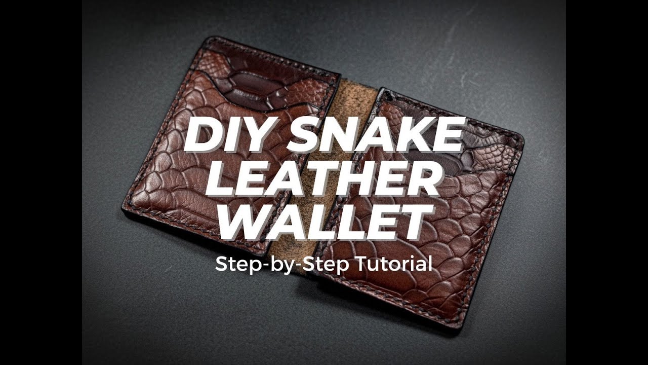I Built a Sleek Snake Skin Minimalist Wallet | Handmade Leather Craft