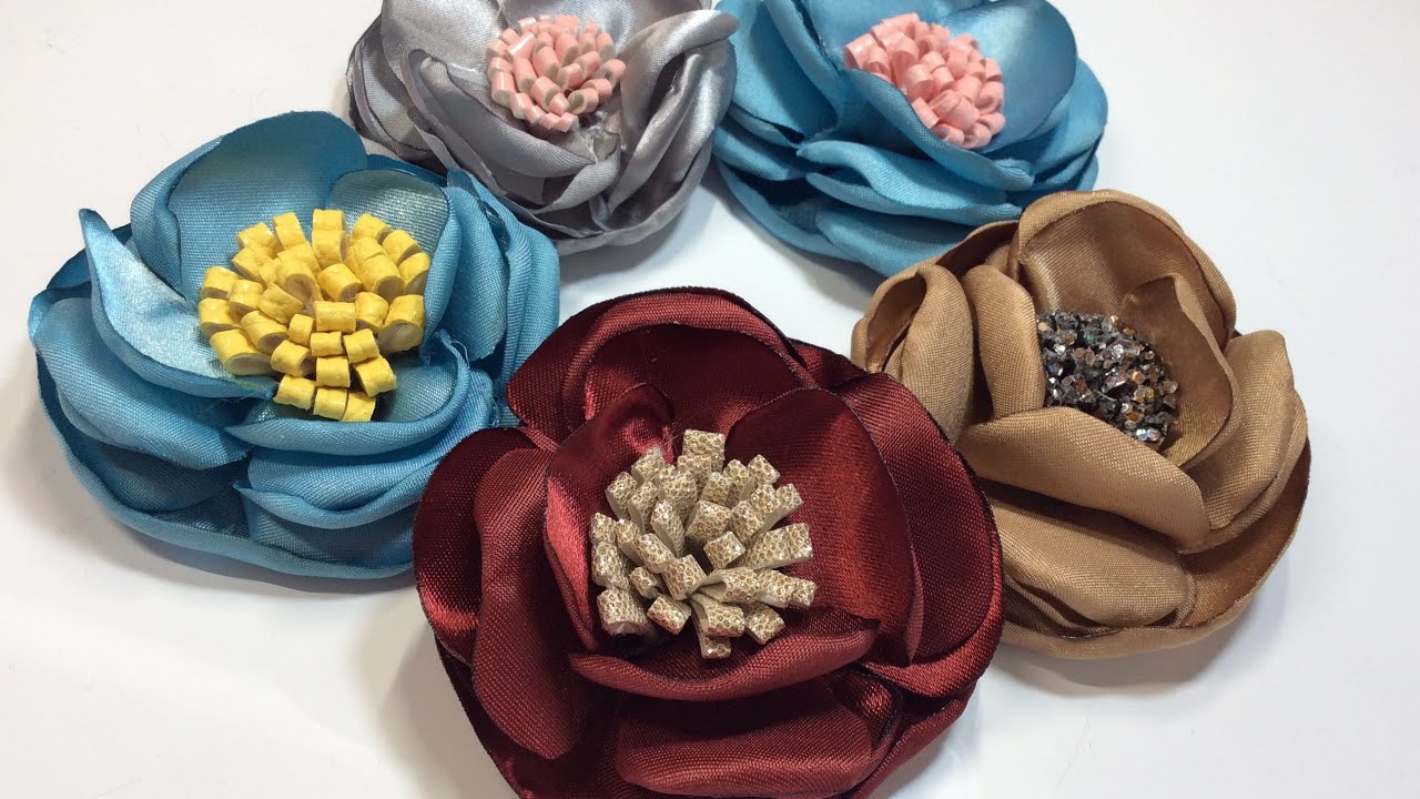 NUEVA Flor en Tela Satinada / How to make Fabric Flower / DIY