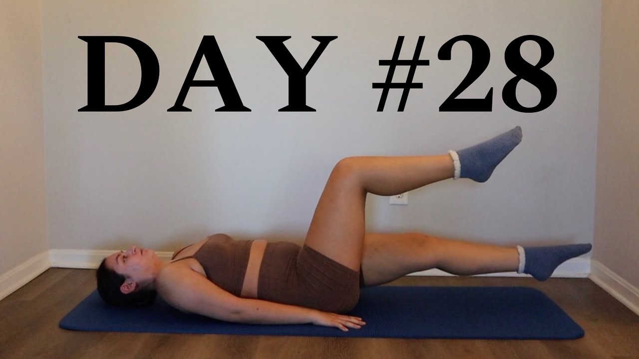 Day #28 Beginner Pilates 30 Day Workout Challenge At Home No Equipment
