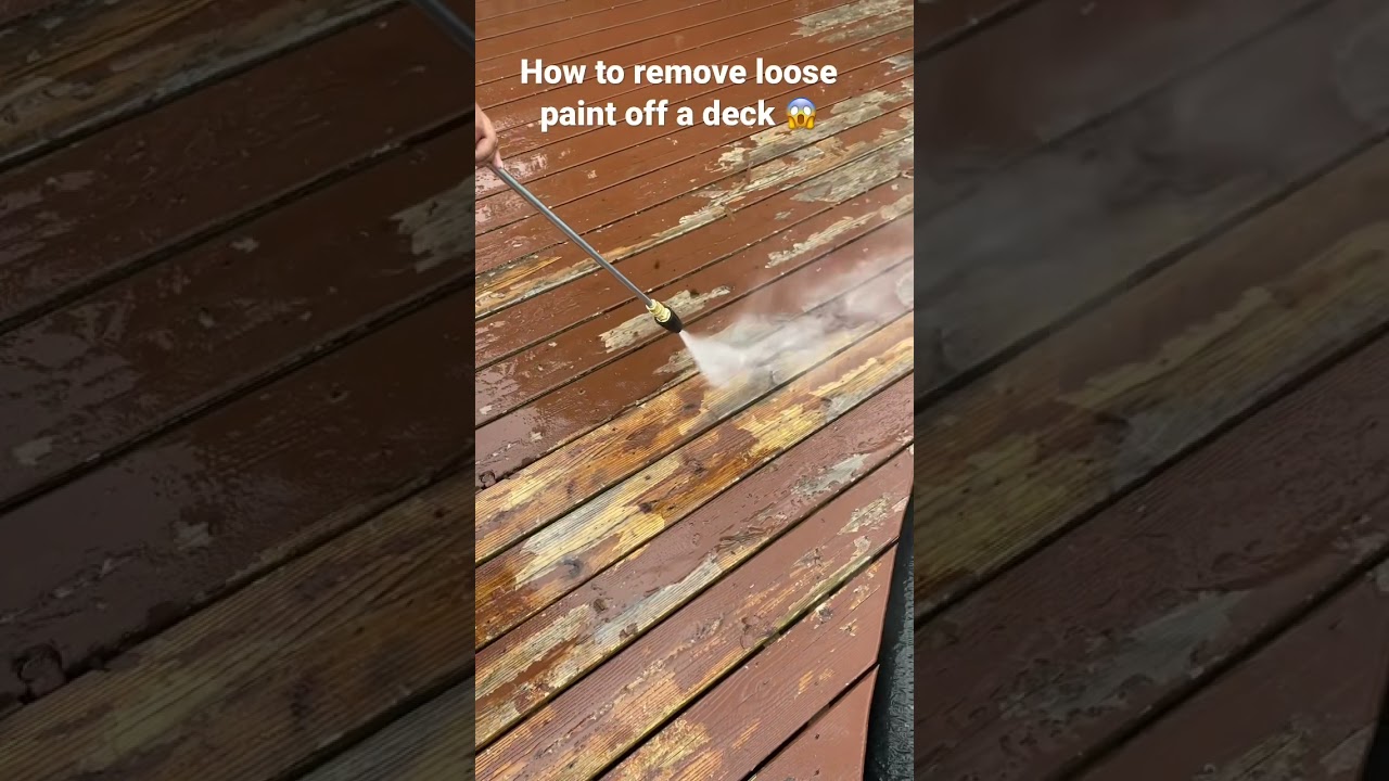 How to remove loose paint off a deck 😱