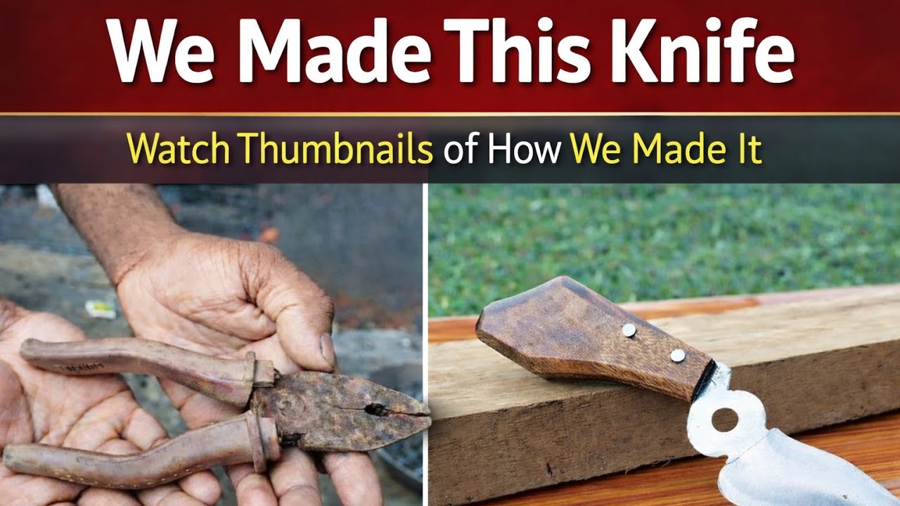 Blacksmith Knife Making From Flat Iron | Amazing DIY Knife