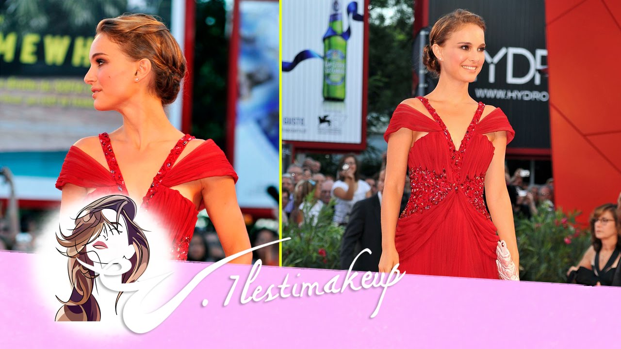 Recogido bajo con trenzas de Natalie Portman en el Festival de Venecia