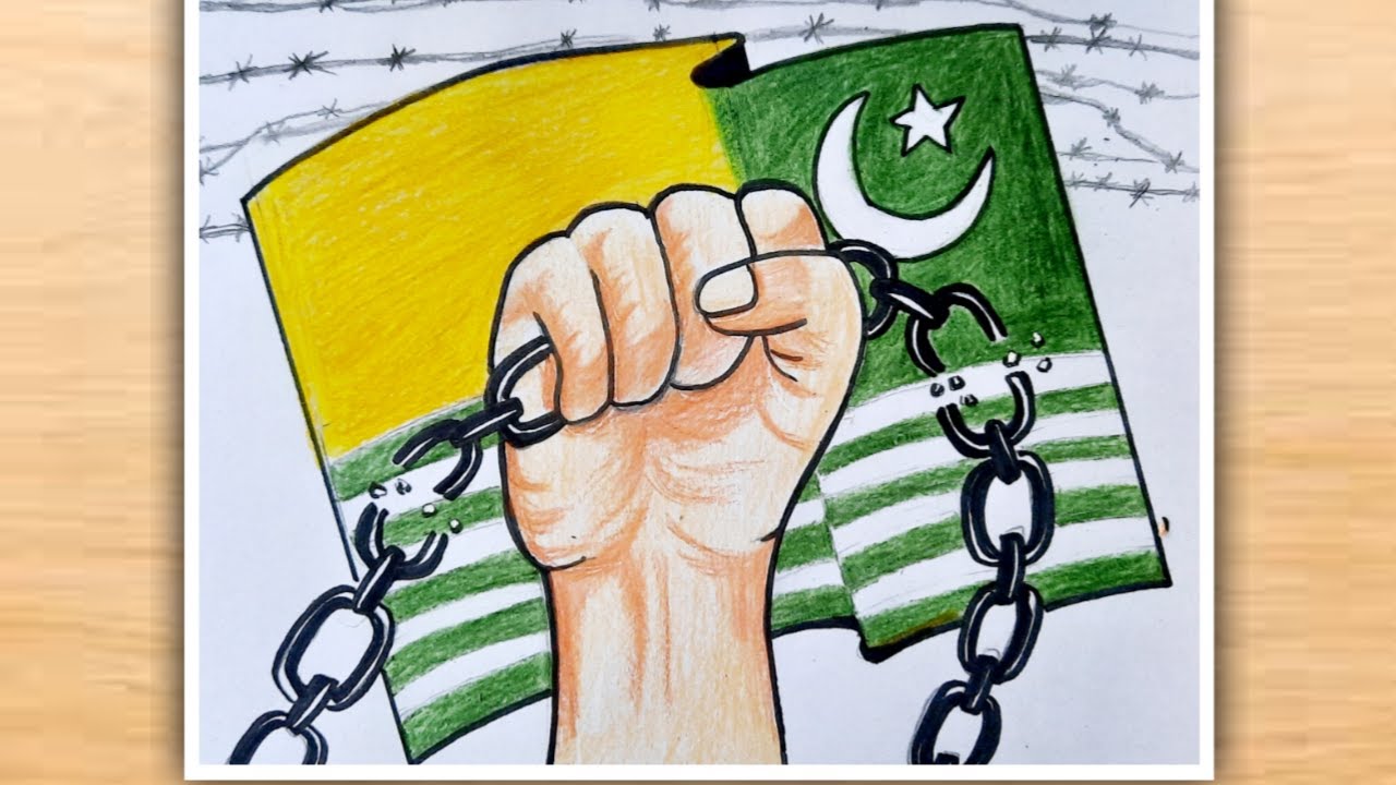 Kashmir Day Drawing | Kashmir Solidarity Day Poster | 5th February Kashmir Day Drawing