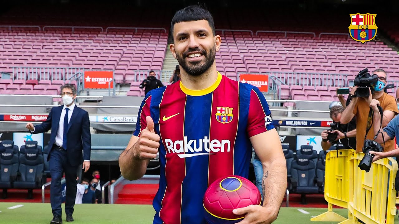 KUN AGÜERO'S FIRST STEPS AT CAMP NOU!!!