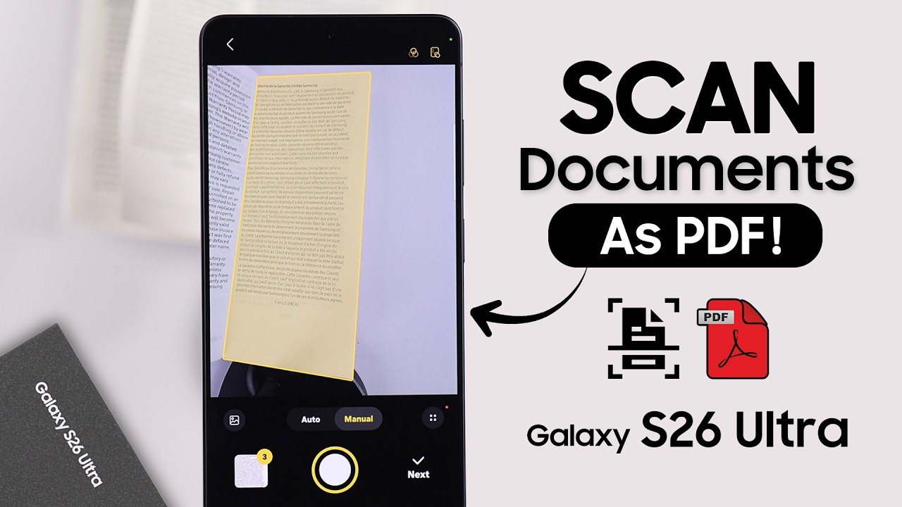 How to Scan Documents as PDF on Galaxy S26 Ultra!