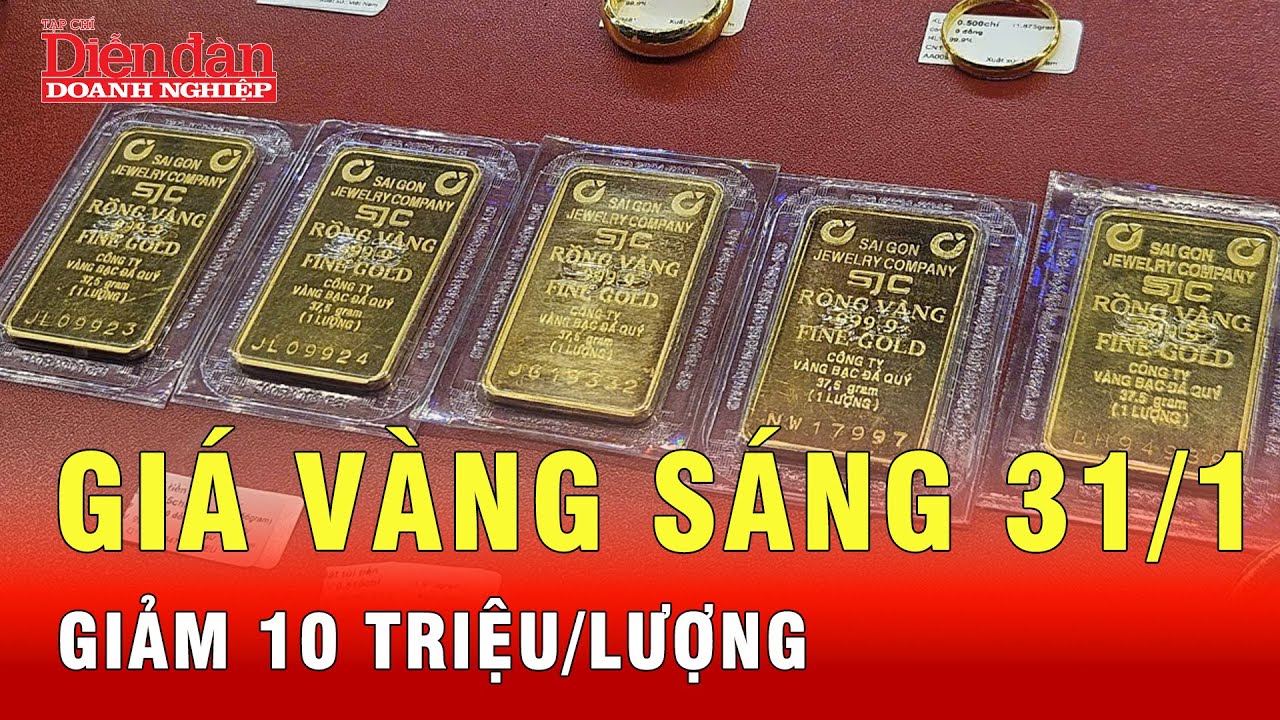Giá vàng sáng 31/1: Vàng SJC 181 triệu đồng 1 lượng, mất 10 triệu trong 1 ngày | Tin tức 24h