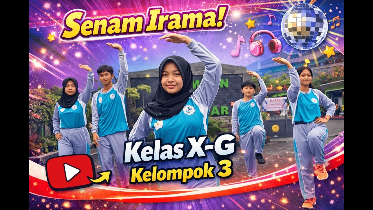 Senam irama 10 menit Kelompok 3 kelas X-G