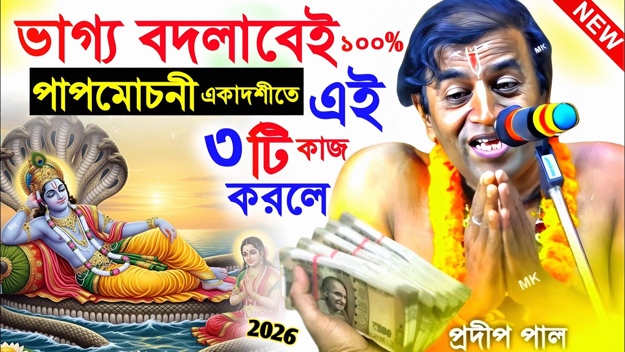 পাপমোচনী একাদশী পালনের নিয়ম ! papmochani ekadashi mahatva ! প্রদীপ পাল কীর্তন ! pradip pal kirtan