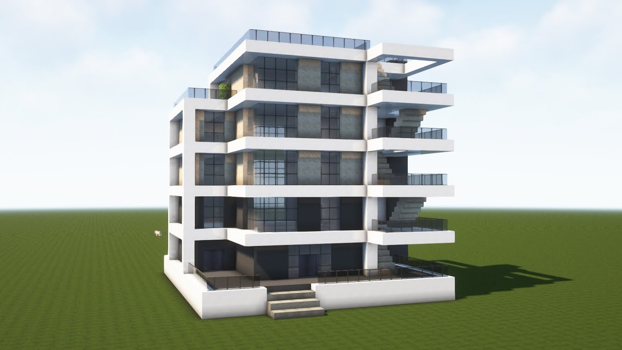 MODERNES HOCHHAUS in MINECRAFT bauen TUTORIAL [HAUS 307]