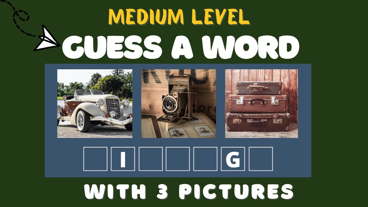 Word Games |Guess A Word With 3 Pictures | Medium Level | Picture Game | Direct Trivia