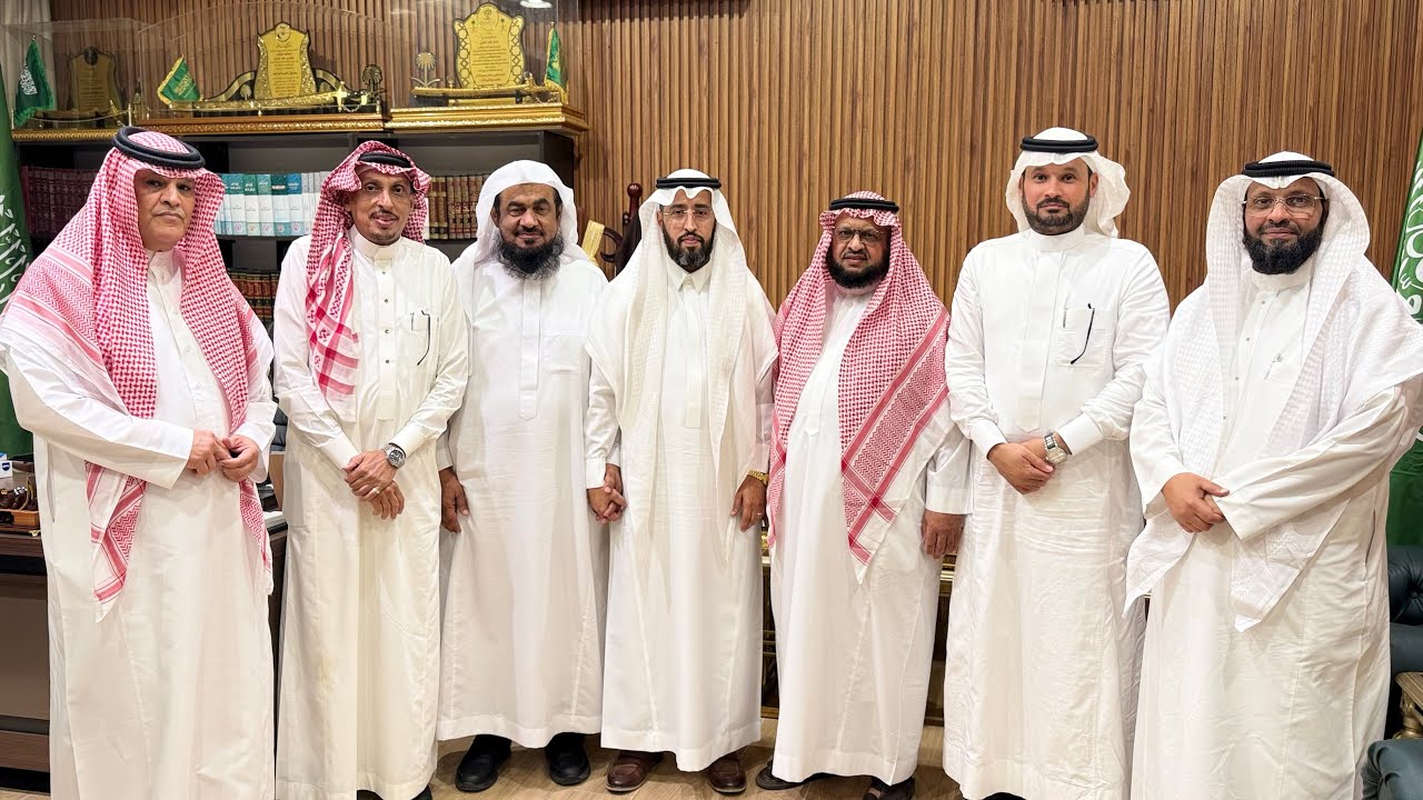 زيارة الشيخ عبدالرحمن الباهلي والشيخ سعد القحطاني ورجل  الأعمال علي الشريف لمكتب المحامي طارق 