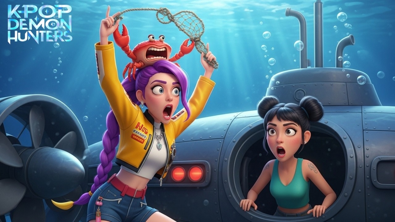 RESCUE SUBMARINE WITH THE CRAB || KPOP Demon Hunters [Official Music Video]