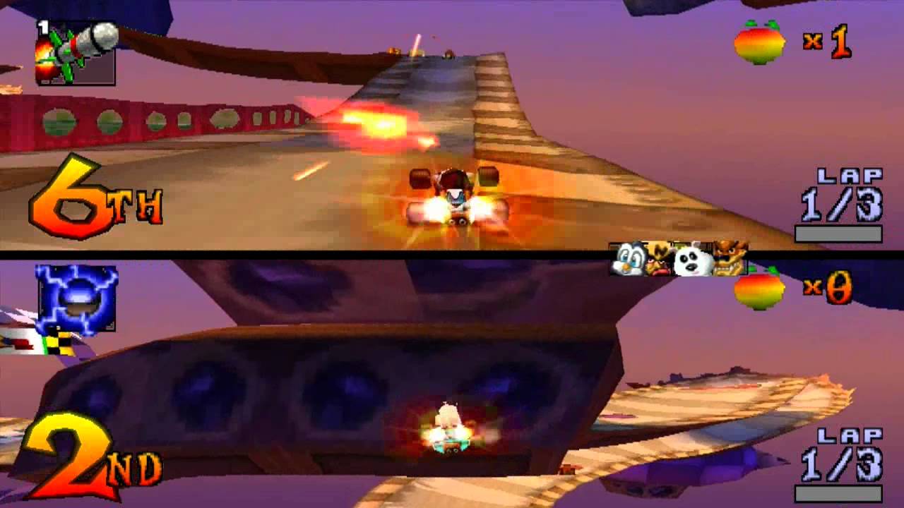[CTR] Crash Team Racing - Crash Cup (Hard) - Two Players