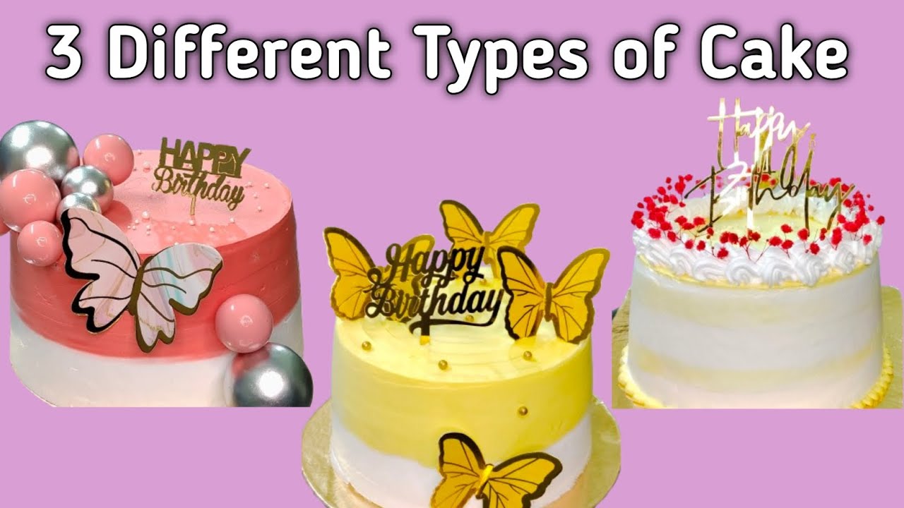 3 Different Types Of Cakes 🎂 Pink Cake Design For Birthday 💕Cake Decorating Tutorials💐