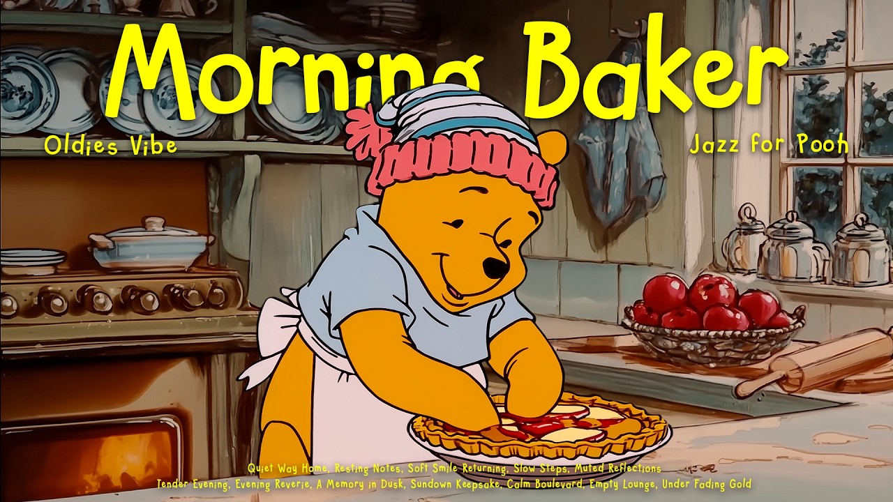 [𝗽𝗹𝗮𝘆𝗹𝗶𝘀𝘁] Positive Morning Jazz with Baker the Pooh 🥧 Nostalgic Jazz for Study, Chill, Unwind