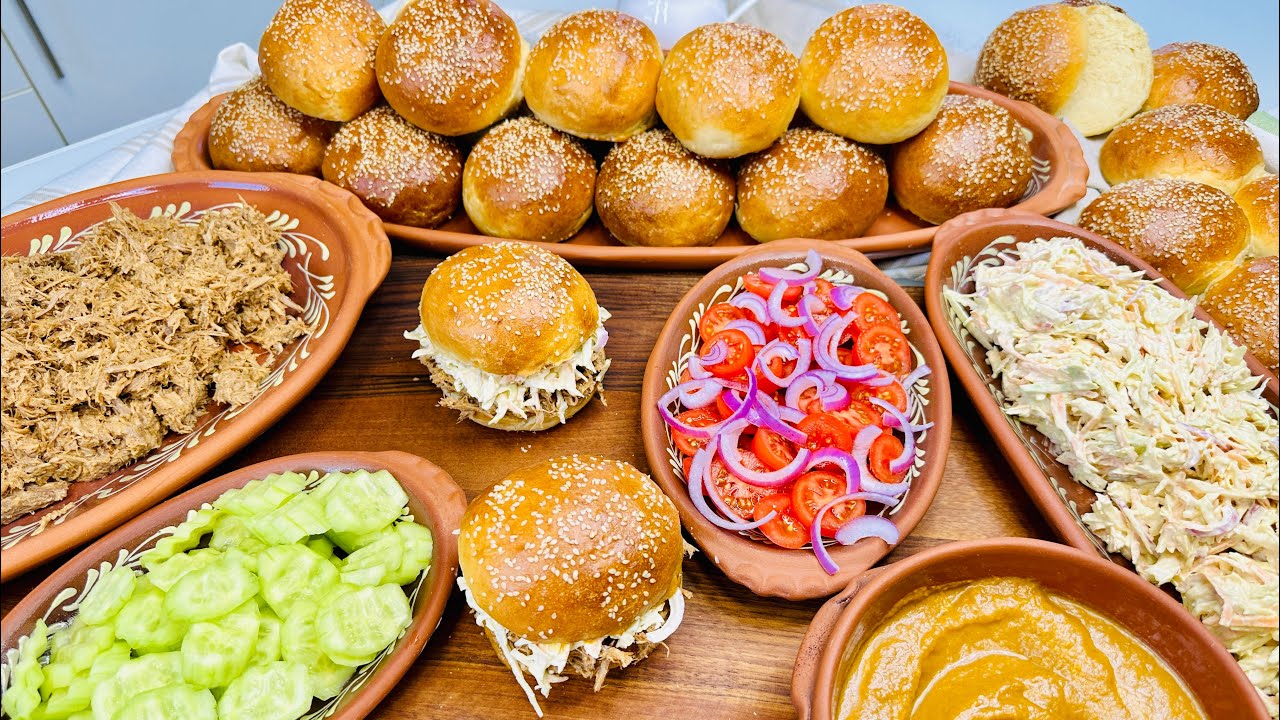 Ideja za ručak koji svi OBOŽAVAJU‼️ Pulled pork i najbolja burger peciva ikada 💯😍🤗