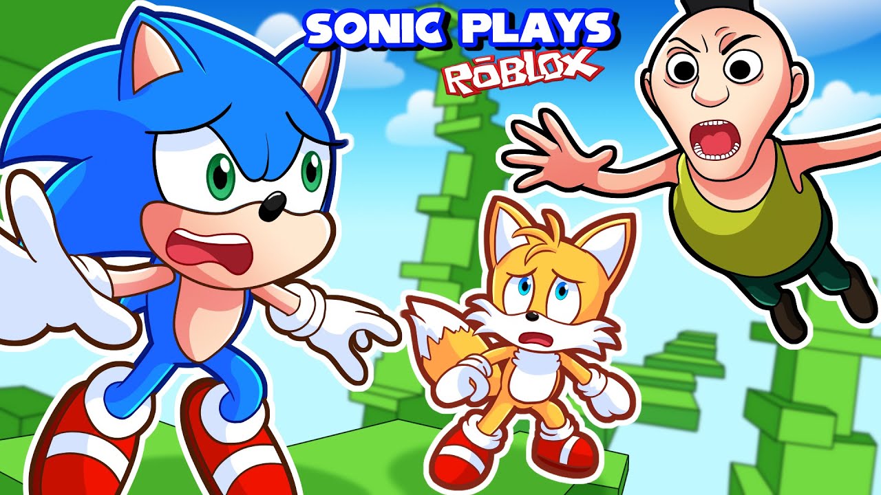 🦔 УКЛОНИТЕСЬ ОТ ЖУТКОГО ХАМУДА ХАБИБИ! [ИГРА В БАШНЮ ДЛЯ 2 ИГРОКОВ] | Соник в Roblox Tower Obby