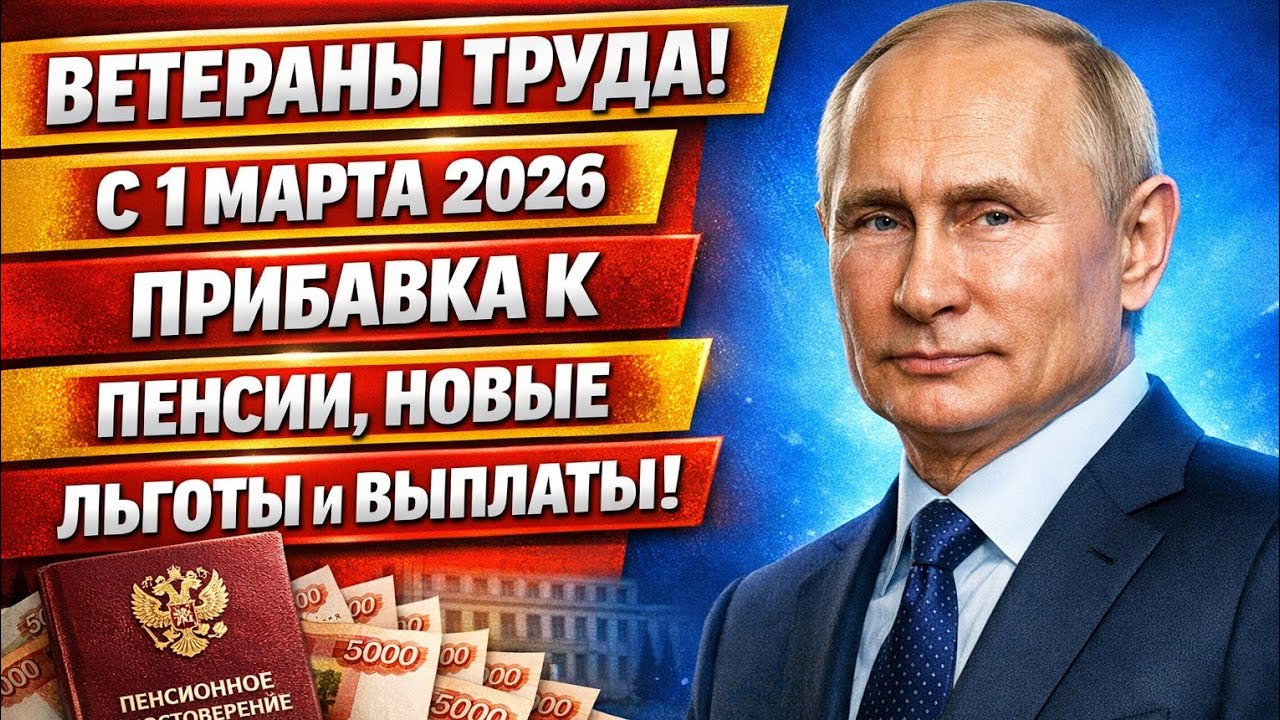 Всё изменится уже 1 Марта! Новые льготы, и ПРИБАВКА к Пенсии для Ветеранов Труда! Сколько?