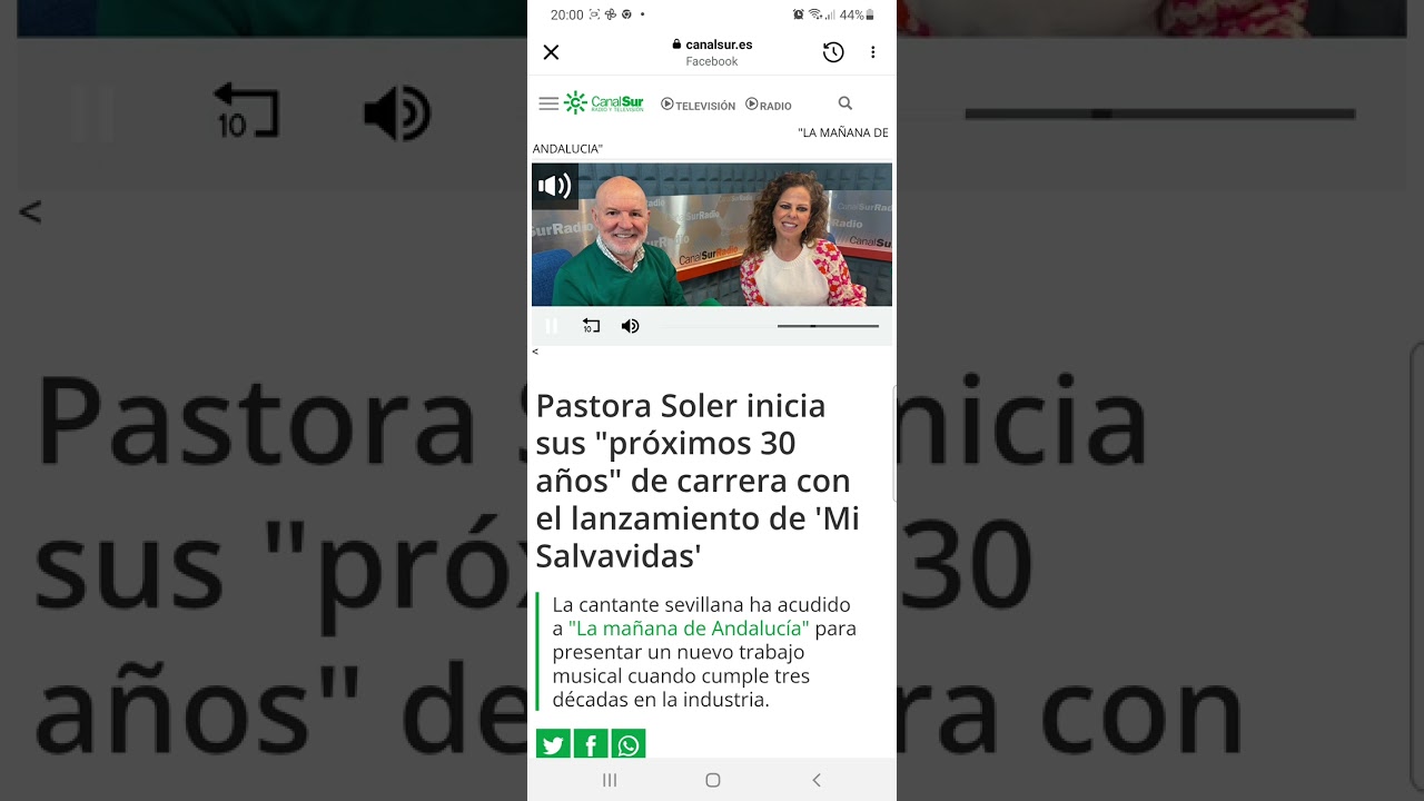 Entrevista De Pastora Soler En Canal Sur Radio En Sevilla 2026 En Directo 